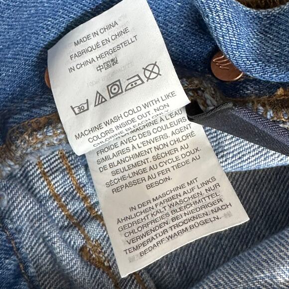 Madewell Adirondack Short Overalls WMNS S Denville Wash Adjustable Strap Button - Picture 8 of 8